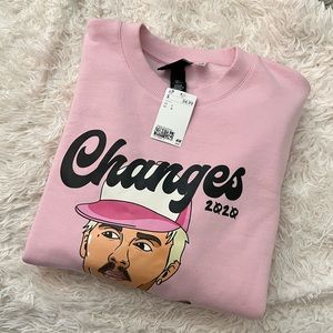 Justin Bieber Changes Crew Neck Sweatshirt